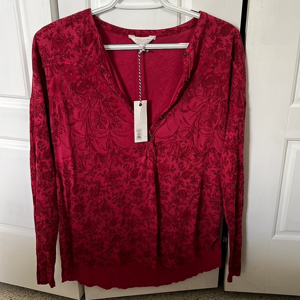 Long Sleeve Red Lucky Shirt
